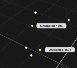 Unlabeled Markerは白色で表示されます。色の設定はApplication Settingから調整できます。